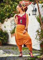 Adjustable Tie Waist Bohemian Wholesale Wrap Around Baggy Pants