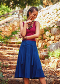 Ethnic Indigo Bohemian Midi Length Authentic Skirt