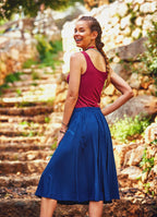 Ethnic Indigo Bohemian Midi Length Authentic Skirt
