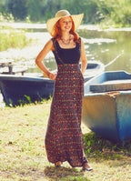 Strappy Boho Diamond Pattern Skirt