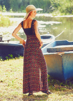 Strappy Boho Diamond Pattern Skirt