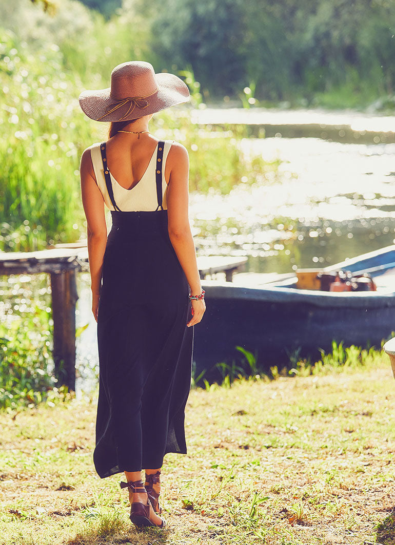 Strapy Boho Black Skirt