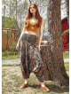 African Print Shirred Elastic Waistband Harem Pants