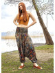 African Print Shirred Elastic Waistband Harem Pants