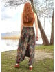 African Print Shirred Elastic Waistband Harem Pants