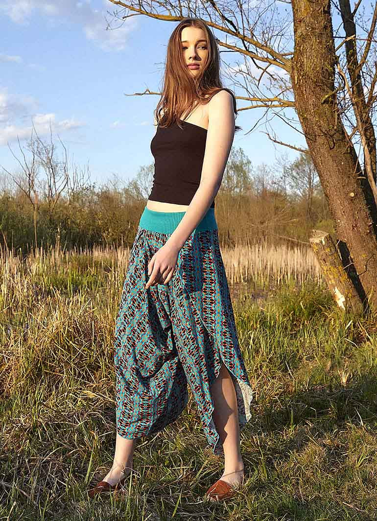Women Side Slit Trousers Hippie Baggy Harem Pants Yoga Leggings