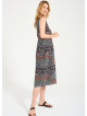 Authentic Black Patterned Boho Chic Summer Day Dress