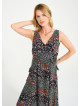 Authentic Black Patterned Boho Chic Summer Day Dress