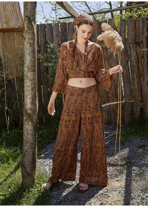 Buy Silk Palazzo Pant, Wide Leg Flower Printed Palazzo Pant, Palazzo  Trousers, Loung Pant, Loose Fit Pants, Handmade Festival Pants, Flowy Pants  Online in India - Etsy