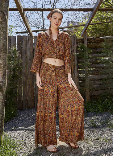 High Rise Wide Leg Pera Desing Palazzo Pants