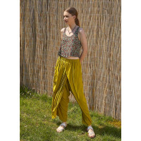 Wrap Front Loose Fit Boho Summer Olive Pants