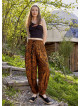 Drawstring Orange Pattern Pants