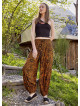 Drawstring Orange Pattern Pants