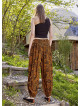 Drawstring Orange Pattern Pants