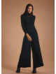 High Rise Wide Leg Black Palazzo Pants