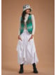 Oversized Pocket Detailed Tie Waist Boho Chic White Long Skirt