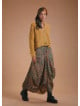 Ethnic Print Oversized Pocket Long Boho Skirt