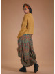 Ethnic Print Oversized Pocket Long Boho Skirt