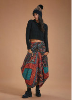 Gypsy Style Ethnic Print Cotton Long Skirt