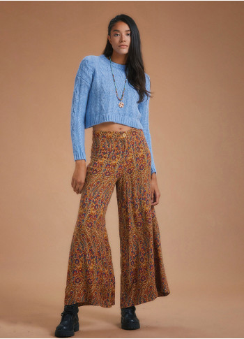 High Rise Wide Leg Pera Desing Palazzo Pants