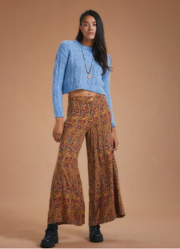 High Rise Wide Leg Pera Desing Palazzo Pants