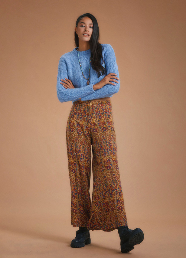 High Rise Wide Leg Pera Desing Palazzo Pants