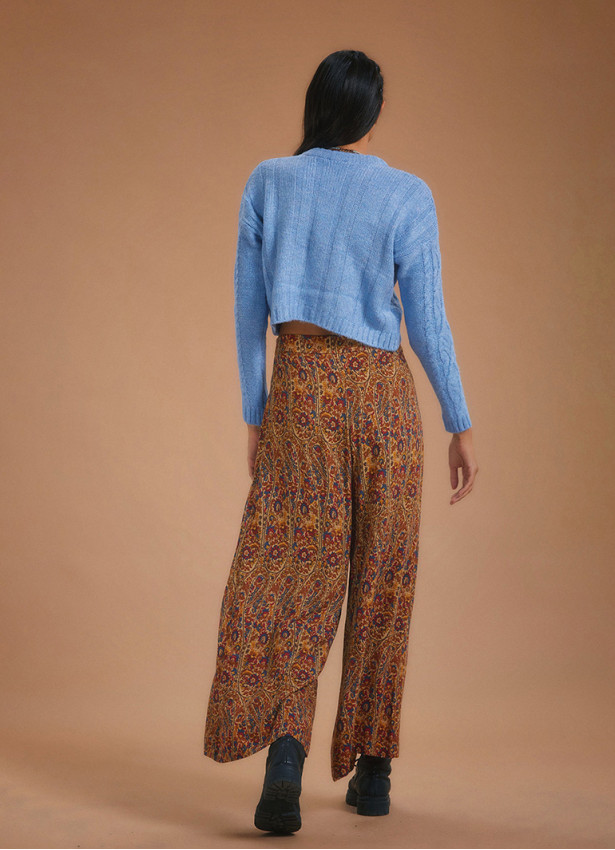 High Rise Wide Leg Pera Desing Palazzo Pants