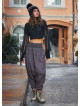 Elastic Waist and Leg Winter Harem Pants