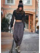 Elastic Waist and Leg Winter Harem Pants