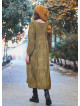 Long Puff Sleeve Patterned Long Tiered Dress