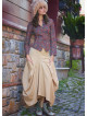 Asymmetrical Hem Detail Hippie Style Long Skirt