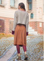 Flared Authentic Suede Skirt