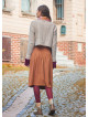 Flared Authentic Suede Skirt