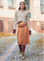 Flared Authentic Suede Skirt