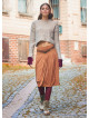 Flared Authentic Suede Skirt