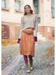 Flared Authentic Suede Skirt