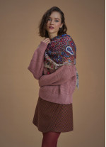 Patchwork Beige Patterned Shawl