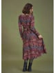 Boho Style Ruffle Sleeve Ethnic Patterned Dress