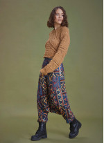 Elastic Waist Authentic Patterned Winter Harem Pants