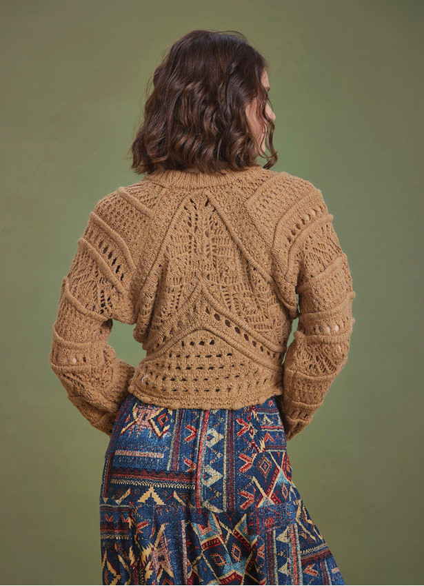 Hole Neck Authentic Brown Knitwear