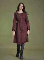 Nervure Front Laced Hem Long Sleeve Dress