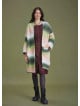 Khaki Kimono Style Winter Long Cardigan