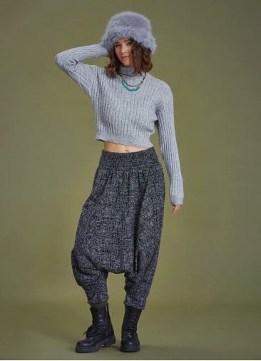 Winter Elastic Waist and Leg Harem Pants