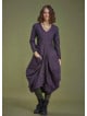 Boho Big Pockets Tie Waist V Neckline Lilac Dress