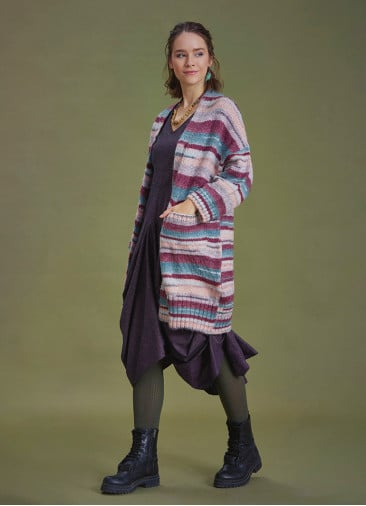 Kimono Style Winter Long Cardigan