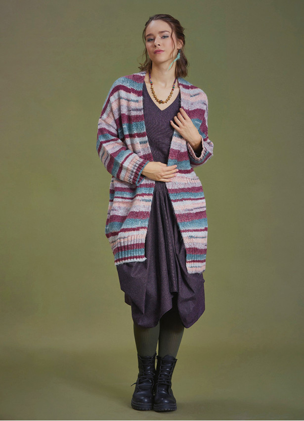 Kimono Style Winter Long Cardigan