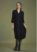 Black Paisley Winter Shirt Dress