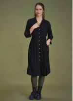 Black Paisley Winter Shirt Dress