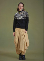 Asymmetrical Hem Detail Hippie Style Long Skirt