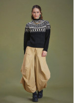 Asymmetrical Hem Detail Hippie Style Long Skirt